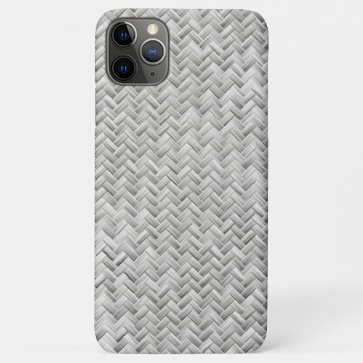 Silver Gray Basket Weave Geometric Muster Case-Mate iPhone Hülle (Rückseite)