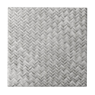 Silver Gray Basket Weave Geometric Muster Fliese