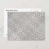 Silver Gray Basket Weave Geometric Muster Postkarte (Vorne/Hinten)