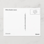 Silver Gray Basket Weave Geometric Muster Postkarte (Rückseite)