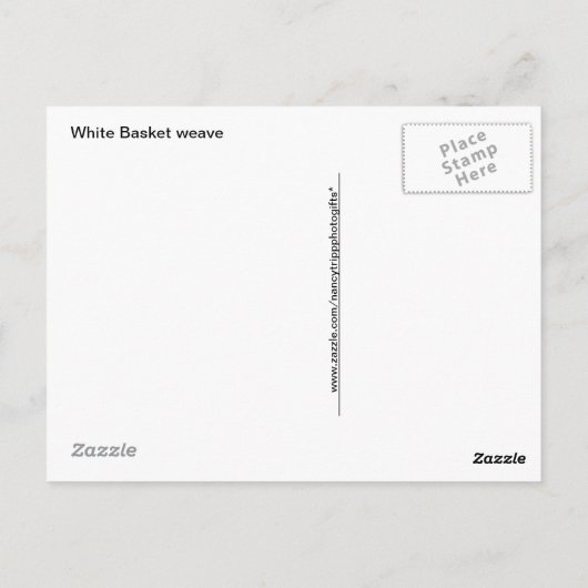 Silver Gray Basket Weave Geometric Muster Postkarte (Rückseite)