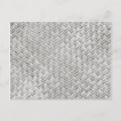 Silver Gray Basket Weave Geometric Muster Postkarte (Vorderseite)