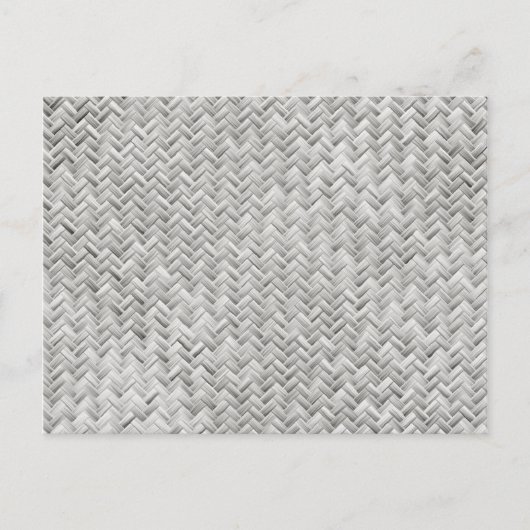 Silver Gray Basket Weave Geometric Muster Postkarte (Vorderseite)