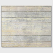 Silver Gray Beach Champaign Gold Wood Rustic Geschenkpapier (Flach)