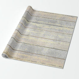 Silver Gray Beach Champaign Gold Wood Rustic Geschenkpapier