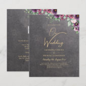 Silver Gray Berry Floral Wedding Winter Fall (Vorne/Hinten)