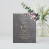 Silver Gray Berry Floral Wedding Winter Fall (Stehend Vorderseite)
