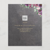 Silver Gray Berry Floral Wedding Winter Fall (Rückseite)