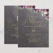 Silver Gray Berry Floral Wedding Winter Fall (Vorne/Hinten)