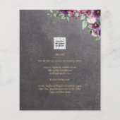Silver Gray Berry Floral Wedding Winter Fall (Rückseite)