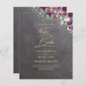 Silver Gray Berry Floral Wedding Winter Fall (Vorne/Hinten)