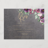 Silver Gray Berry Floral Wedding Winter Fall Postkarte (Vorderseite)