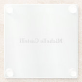 Silver Gray Beruflich Einzigartig klassisch einfac Glasuntersetzer (Rückseite)