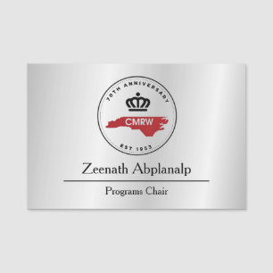 Silver Gray Beruflich Einzigartig klassisch einfac Namensschild
