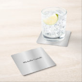 Silver Gray Beruflich Einzigartig klassisch einfac Rechteckiger Pappuntersetzer (Vor Ort)