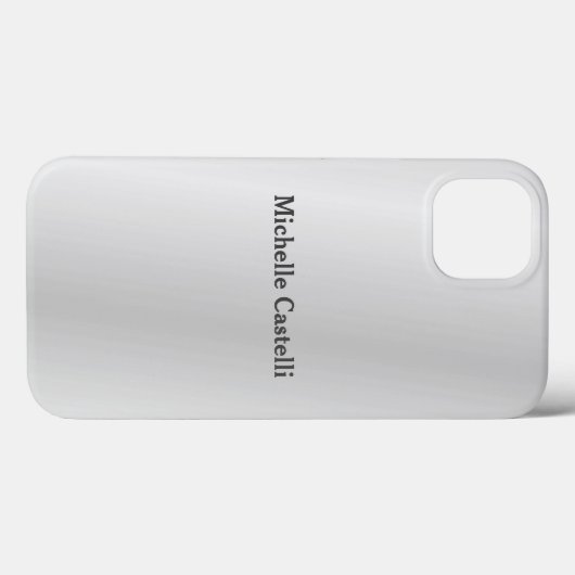 Silver Gray Beruflich Unique Add Own Name Case-Mate iPhone Hülle (Rückseite (Horizontal))