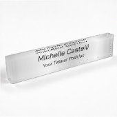 Silver Gray Beruflich Unique Futuristic Modern Namensplakette