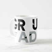 Silver Gray Big Bold; Abschluss für angle-Cut Lett Kaffeetasse (Vorderseite Links)