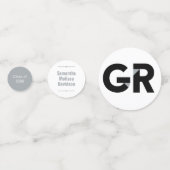 Silver Gray Big Bold; Abschluss für angle-Cut Lett Konfetti (Rückseiten)