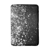 Silver Gray Black Glitzer #3 (Imitats Glitzer) Badematte (Vorderseite Vertikal)