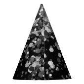 Silver Gray Black Glitzer #3 (Imitats Glitzer) Partyhütchen (Rückseite)