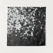 Silver Gray Black Glitzer Glam #1 Wandteppich (Vorderseite)