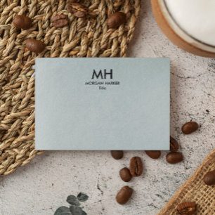 Silver Gray Black Minimal Clean Initials Post-it Klebezettel