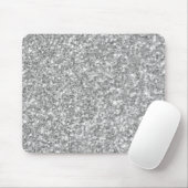 Silver Gray Bling Glitzer Mousepad (Mit Mouse)