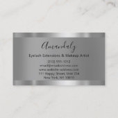 Silver Gray Blue Marble Frame Event Planner Visitenkarte (Rückseite)