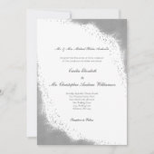Silver Gray Border Minimalistisch Moderne Hochzeit Einladung (Vorderseite)