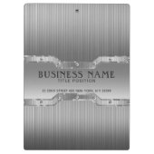 Silver Gray Brushed Metal Look Klemmbrett (Rückseite)