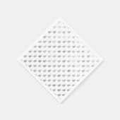 Silver Gray Bunny Background Imitats Foil Grau Serviette (Ecke)