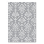 Silver Gray Calligraphy Script Wedding Monogram Tischnummer (Rückseite)