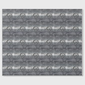 Silver Gray Cancer Zodiac Sign in Distressed Style Geschenkpapier (Flach)