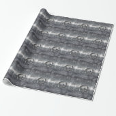 Silver Gray Cancer Zodiac Sign in Distressed Style Geschenkpapier (Ungerollt)