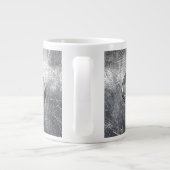 Silver Gray Cancer Zodiac Sign in Distressed Style Jumbo-Tasse (Rückseite)