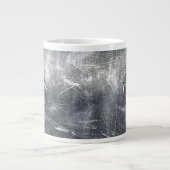Silver Gray Cancer Zodiac Sign in Distressed Style Jumbo-Tasse (Vorderseite)