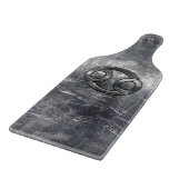 Silver Gray Cancer Zodiac Sign in Distressed Style Schneidebrett (Ecke)