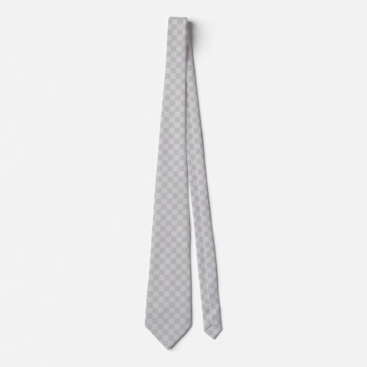 Silver Gray Checkered Mens Krawatte (Vorderseite)