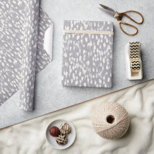 Silver Gray Chic Elegante Modernes, Abstraktes Coo Geschenkpapier