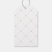 Silver Gray Christmas Wreath Foto Geschenkanhänger (Rückseite)