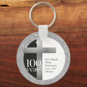 Silver Gray Church 100 Jahre Personalisiert Schlüsselanhänger (Vorderseite)