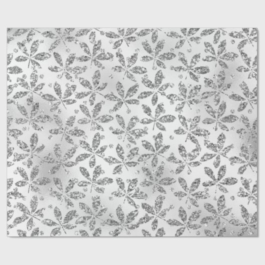 Silver Gray Crystals Hashish Foil Metal Swarovski Geschenkpapier (Flach)