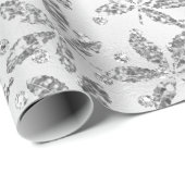 Silver Gray Crystals Hashish Foil Metal Swarovski Geschenkpapier (Rolleneckpunkt)