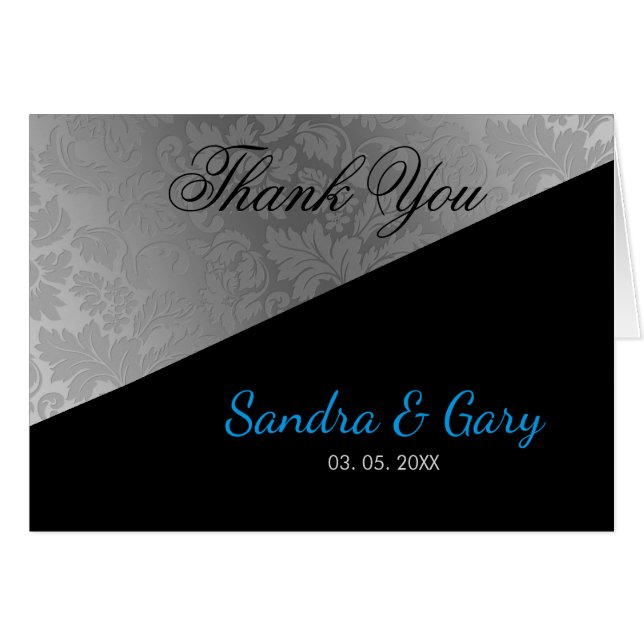 Silver Gray Damask - Danke (Vorderseite (Horizontal))