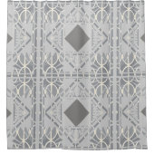 Silver Gray Diamond Duschvorhang (Vorderseite)