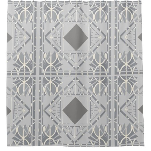 Silver Gray Diamond Duschvorhang (Vorderseite)