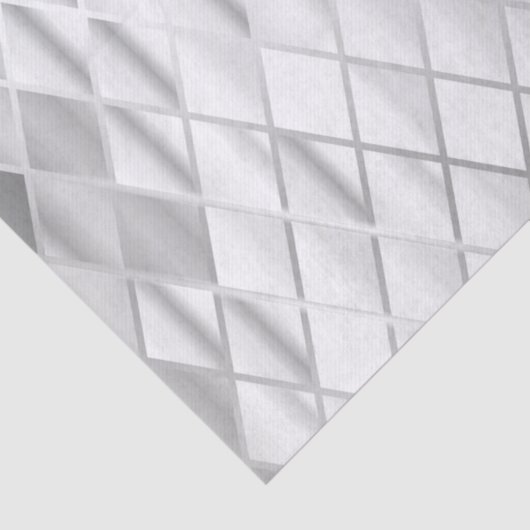 Silver Gray Diamond Pattern Jeden Anlaß Seidenpapier (Detail)