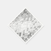 Silver Gray Diamond Pattern Luxury Jeden Anlaß Serviette (Ecke)