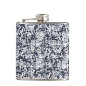 Silver Gray Digital Camouflage Flachmann (Vorderseite)